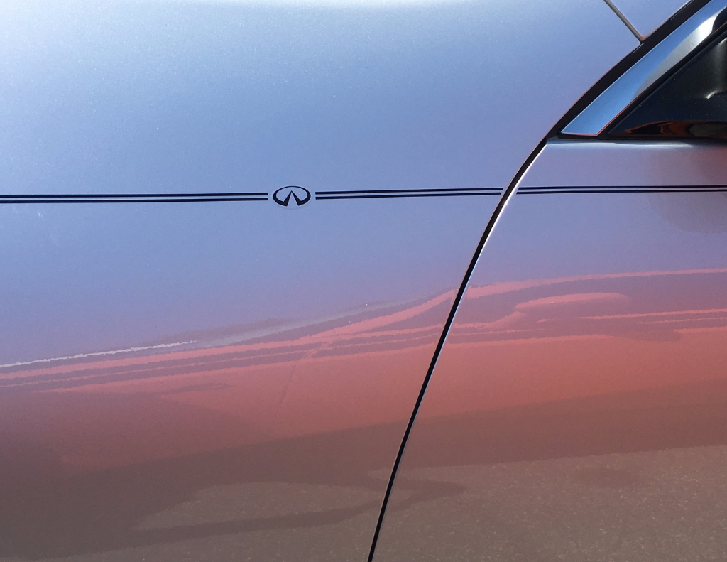 Infiniti vinyl pinstripe emblem stripe logo decal graphic