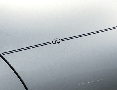 Infiniti vinyl pinstripe emblem stripe logo decal graphic