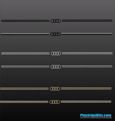 Audi A3, A4, A6, Q3, Q5, Q7pinstripe logo emblem decal kit emblem logo vinyl decal pinstripe graphic sticker stripe