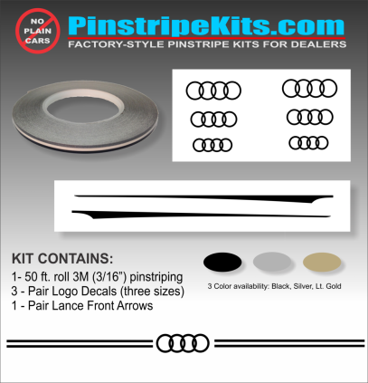Audi A3, A4, A6, Q3, Q5, Q7pinstripe logo emblem decal kit emblem logo vinyl decal pinstripe graphic sticker stripe