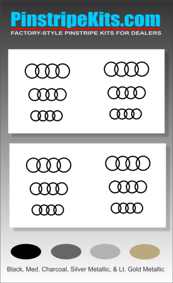 Audi A3, A4, A6, Q3, Q5, Q7pinstripe logo emblem decal kit emblem logo vinyl decal pinstripe graphic sticker stripe