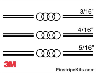 Audi vinyl logo emblem decal pin stripe
