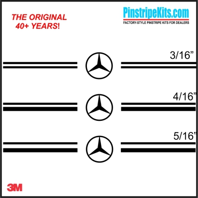 Mercedes-Benz vinyl logo emblem decal pin stripe graphic