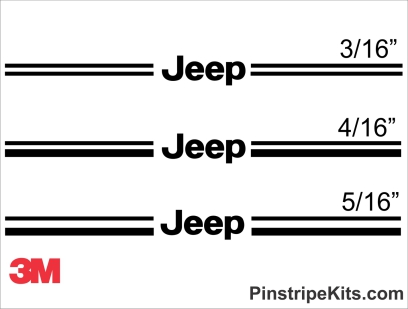 Jeep vinyl logo emblem decal pin stripe graphic