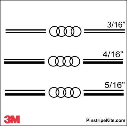 Audi vinyl logo emblem decal pin stripe