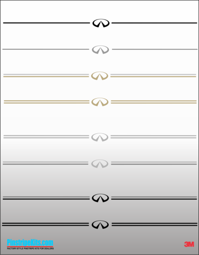 Infiniti vinyl pinstripe emblem stripe logo decal graphic sticker
