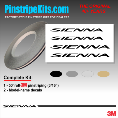 Toyota Camry Corolla Rav4 Tundra Tacoma 4Runnner Highlander vinyl pinstripe emblem stripe logo decal graphic