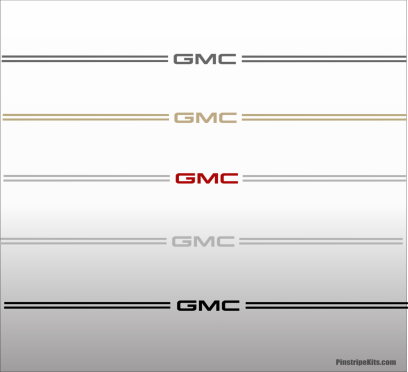 GMC vinyl logo decal emblem 3M pinstripe stripe kit