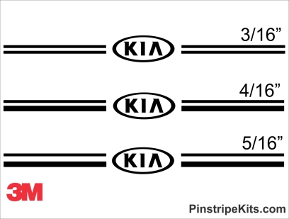 KIA vinyl logo decal emblem 3M pinstripe stripe kit