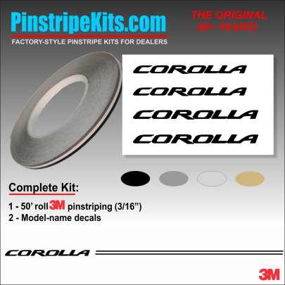 Toyota Camry Corolla Rav4 Tundra Tacoma 4Runnner Highlander vinyl pinstripe emblem stripe logo decal graphic