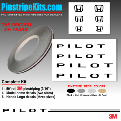Honda CR-V CRV Accord Civic Ridgeline Odyssey HR-V Passport Pilot vinyl  logo emblem decal pinstripe kit