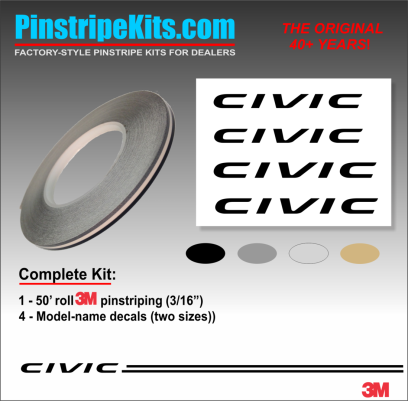 Honda CR-V CRV Accord Civic Ridgeline Odyssey HR-V Passport Pilot vinyl  logo emblem decal pinstripe kit