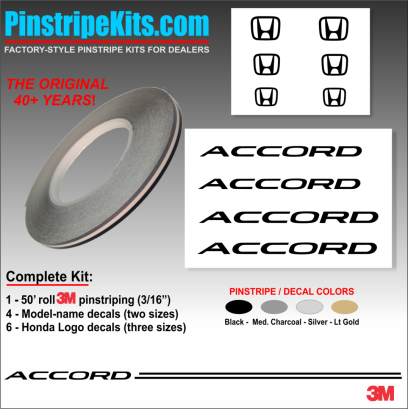 Honda CR-V CRV Accord Civic Ridgeline Odyssey HR-V Passport Pilot vinyl  logo emblem decal pinstripe kit
