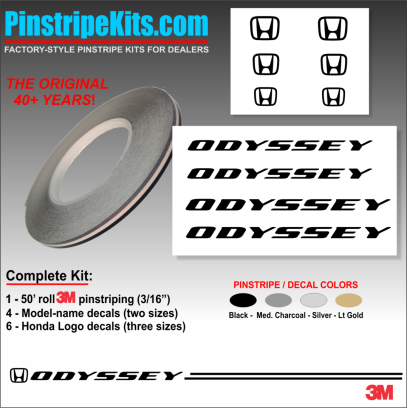 Honda CR-V CRV Accord Civic Ridgeline Odyssey HR-V Passport Pilot vinyl  logo emblem decal pinstripe kit
