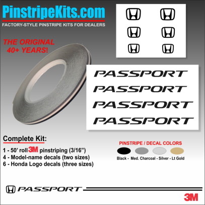 Honda CR-V CRV Accord Civic Ridgeline Odyssey HR-V Passport Pilot vinyl  logo emblem decal pinstripe kit