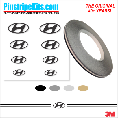 Hyundai Vinyl Logo Emblem Decal Stripe Pinstripe Kit