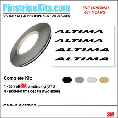Nissan Altima Maxima Versa Xterra Pathfinder Titan versa Frontier Rogue Pathfinder Murano vinyl pinstripe emblem stripe logo decal graphic