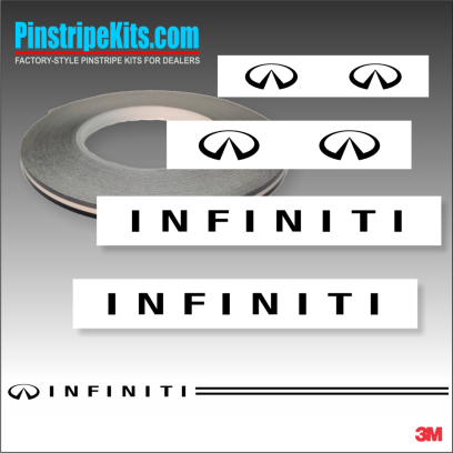 Infiniti vinyl pinstripe emblem stripe logo decal graphic sticker