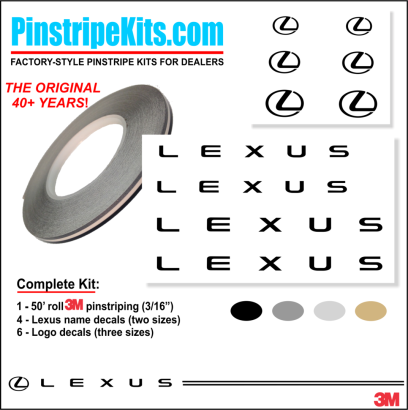 Lexus vinyl pinstripe emblem stripe logo decal graphic