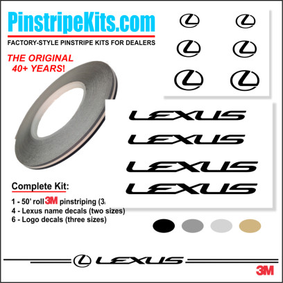 Lexus vinyl pinstripe emblem stripe logo decal graphic