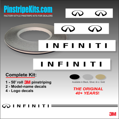 Infiniti vinyl pinstripe emblem stripe logo decal graphic sticker
