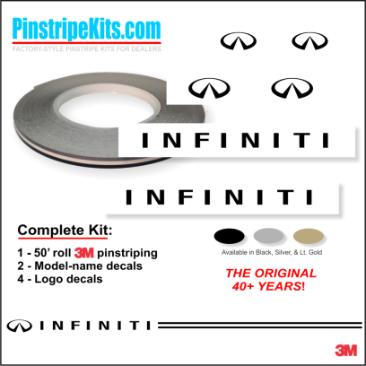 Infiniti vinyl pinstripe emblem stripe logo decal graphic sticker
