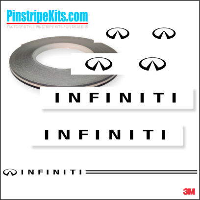 Infiniti vinyl pinstripe emblem stripe logo decal graphic sticker
