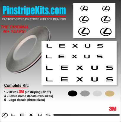 Lexus vinyl pinstripe emblem stripe logo decal graphic
