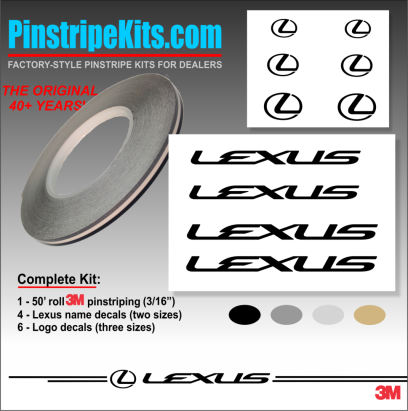 Lexus vinyl pinstripe emblem stripe logo decal graphic