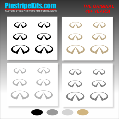 Infiniti vinyl pinstripe emblem stripe logo decal graphic sticker
