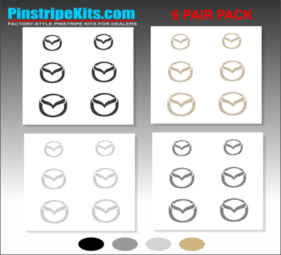 Mazda CX-9, Mazda CX-5, Mazda CX-3, Mazda6 Mazda3 Mazda2 Mazda5 vinyl pinstripe emblem stripe logo decal graphic