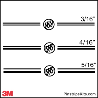Buick vinyl logo decal emblem 3M pinstripe stripe kit