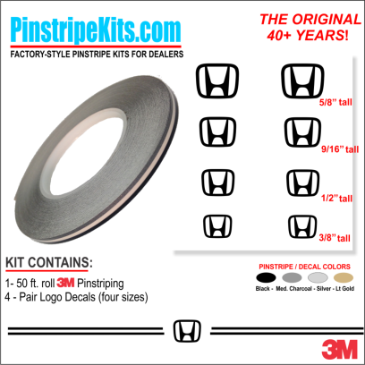 Honda Pilot Accord Civic CRV CR-V Odyssey Pilot Ridgeline Fit HRV HR-V Crosstour vinyl pinstripe emblem logo decal graphic stripe sticker kit