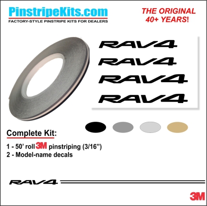Toyota Camry Corolla Rav4 Tundra Tacoma 4Runnner Highlander vinyl pinstripe emblem stripe logo decal graphic