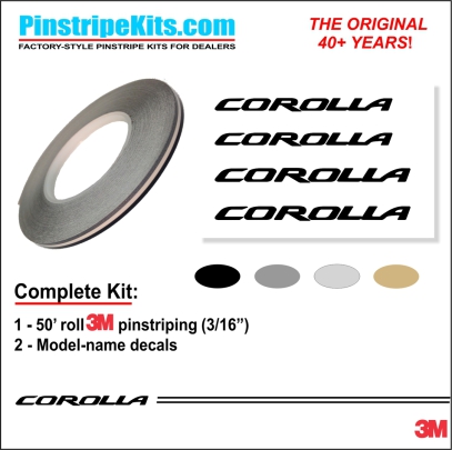 Toyota Camry Corolla Rav4 Tundra Tacoma 4Runnner Highlander vinyl pinstripe emblem stripe logo decal graphic