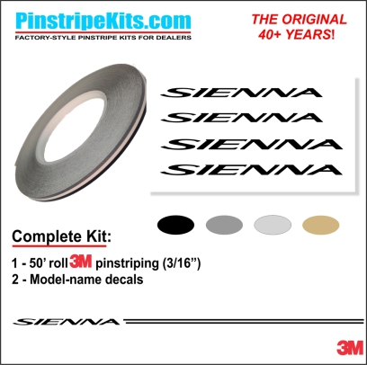 Toyota Camry Corolla Rav4 Tundra Tacoma 4Runnner Highlander vinyl pinstripe emblem stripe logo decal graphic