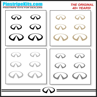 Infiniti vinyl pinstripe emblem stripe logo decal graphic sticker