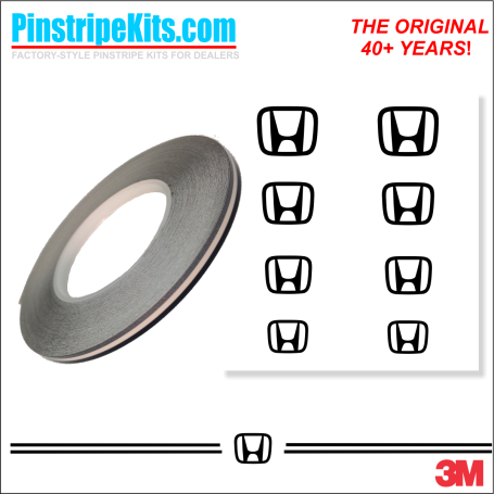 Honda vinyl logo emblem decal pinstripe kit