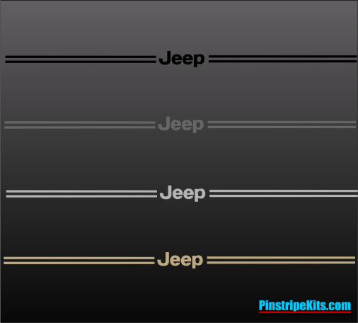 Jeep Logo Emblem Decal Vinyl Pinstripe Stripe Kit Jeep Logo Emblem Decal Vinyl Pinstripe Stripe Kit