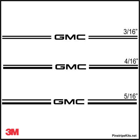 GMC vinyl logo emblem decal pinstripe stripe kit