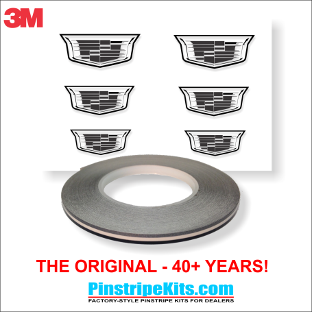 Cadillac vinyl logo emblem decal pinstripe stripe kit 42 Cadillac vinyl logo emblem decal pinstripe stripe kit 42
