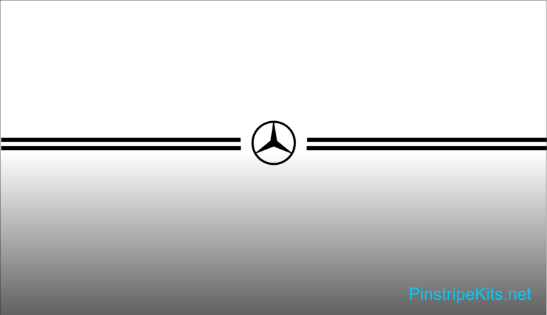 Mercedes-Benz logo emblem decal vinyl pinstripe stripe kit Mercedes-Benz logo emblem decal vinyl pinstripe stripe kit