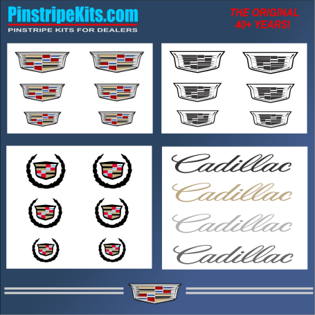 Cadillac vinyl logo emblem decal pinstripe stripe kit 31 Cadillac vinyl logo emblem decal pinstripe stripe kit 31