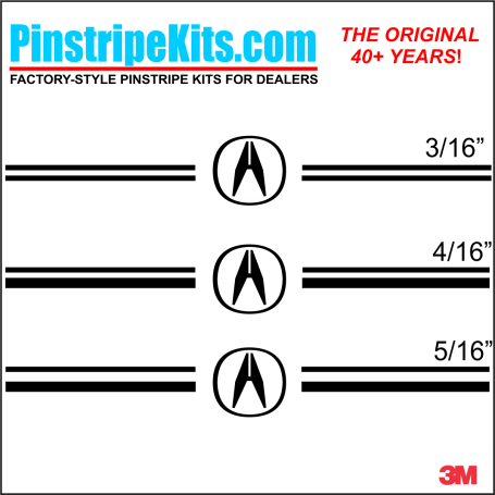 Acura Logo Emblem Decal Vinyl Pinstripe Stripe Kit Acura Logo Emblem Decal Vinyl Pinstripe Stripe Kit