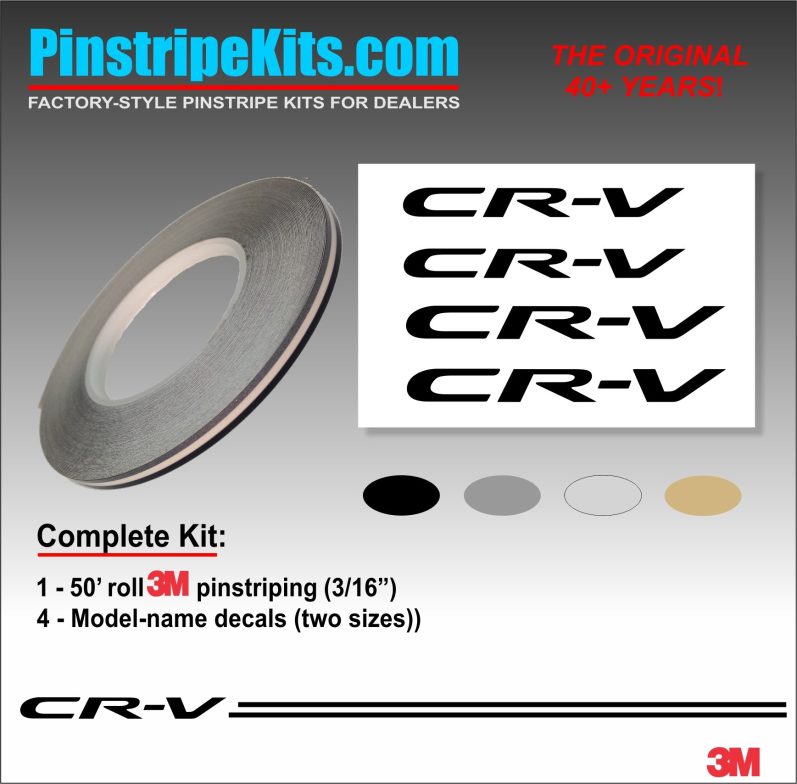Honda CR-V Name & Logo emblem decal pinstripe kit