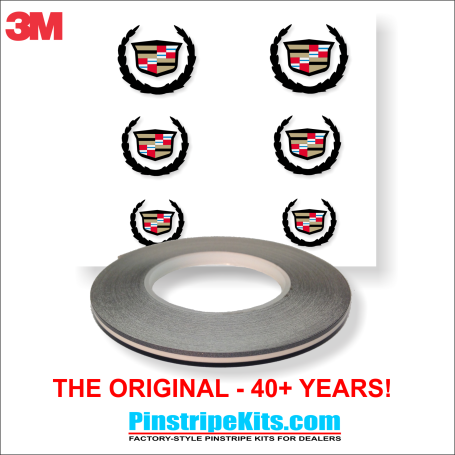 Cadillac vinyl logo emblem decal pinstripe stripe kit 38 Cadillac vinyl logo emblem decal pinstripe stripe kit 38