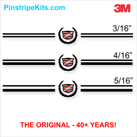 Cadillac vinyl logo emblem decal pinstripe stripe kit 34 Cadillac vinyl logo emblem decal pinstripe stripe kit 34
