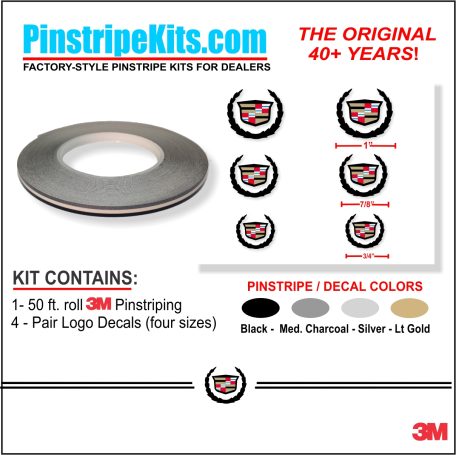 Cadillac Logo Emblem Decal Vinyl Pinstripe Stripe Cadillac Logo Emblem Decal Vinyl Pinstripe Stripe