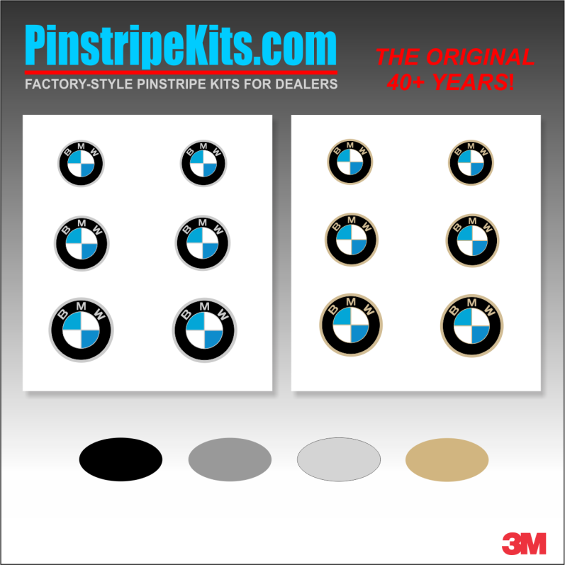 BMW Logo Emblem Decal Vinyl Pinstripe Stripe Kit BMW Logo Emblem Decal Vinyl Pinstripe Stripe Kit