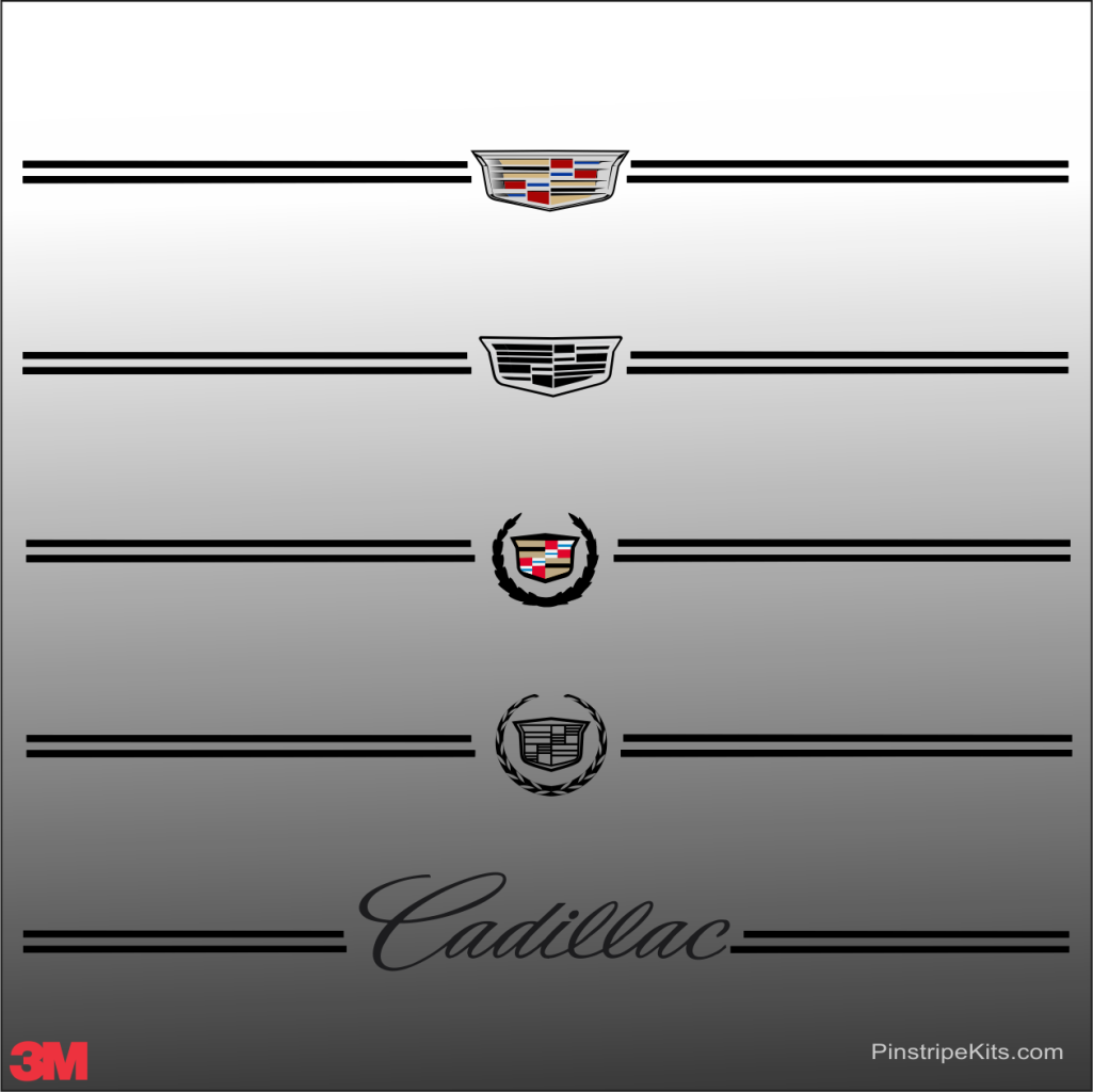 Cadillac vinyl logo emblem decal pinstripe stripe kit 48 Cadillac vinyl logo emblem decal pinstripe stripe kit 48